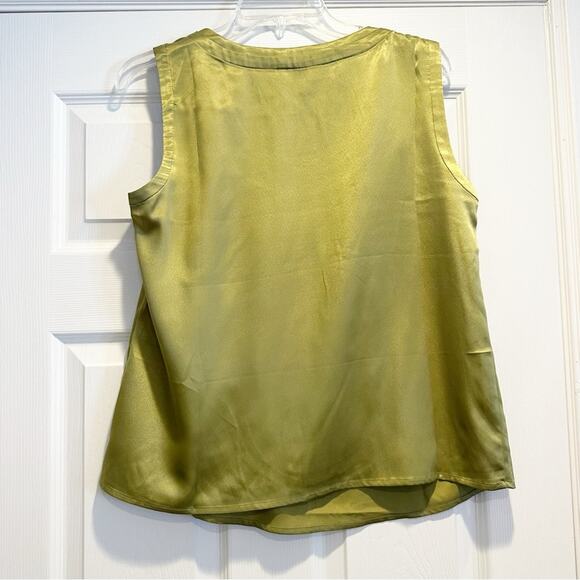 Kasper Green Sleeveless Tank Top Shell Blouse Business Casual Petite Large PL - Picture 7 of 15